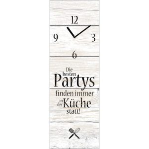 Time-Art Die Besten Partys 20 x 60 cm Glasuhr