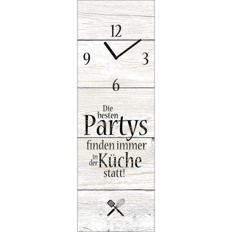 Time-Art Die Besten Partys 20 x 60 cm Glasuhr