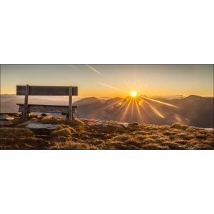 Glas-Art Bench und Holrizon 50 x 125 cm Glasbild Glas-Art Bench und Holrizon 50 x 125 cm Glasbild