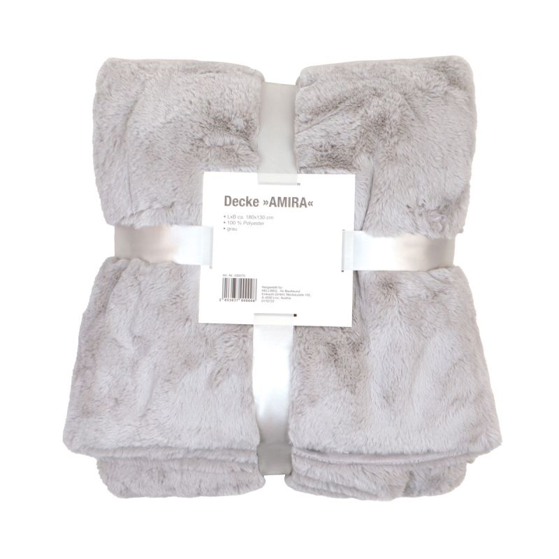 Decke Amira grau 180x130 cm