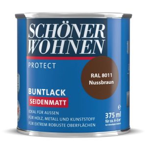 Schöner Wohnen Farbe Buntlack Protect nussbraun seidenmatt 375 ml Schöner Wohnen Farbe Buntlack Protect nussbraun seidenmatt 375 ml