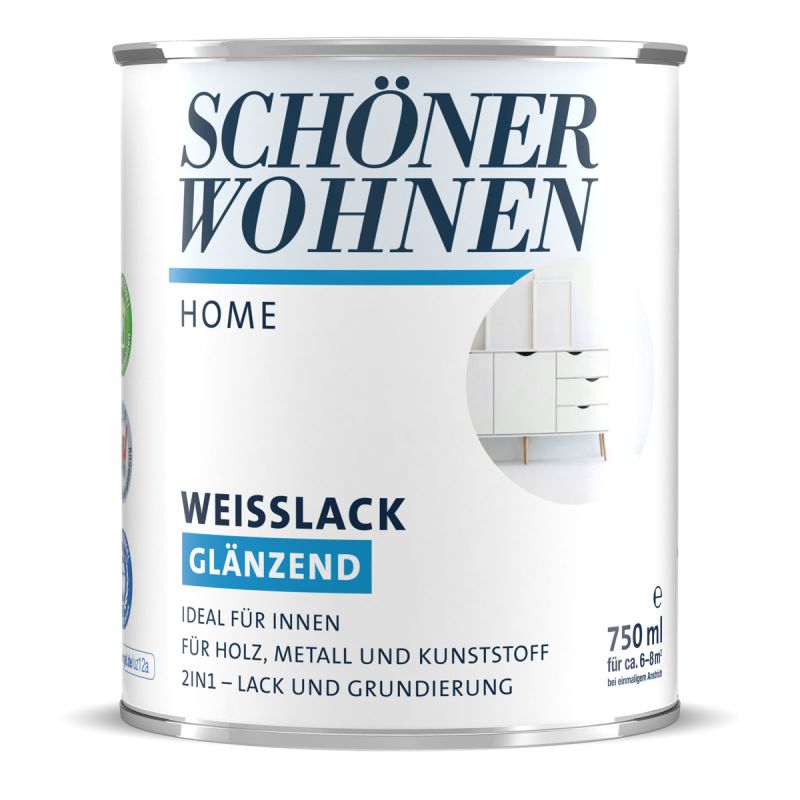 Schöner Wohnen Farbe Weißlack Home glänzend 750 ml