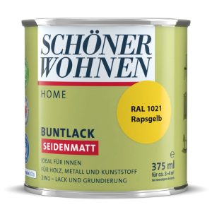 Schöner Wohnen Farbe Buntlack Home rapsgelb seidenmatt 375 ml Schöner Wohnen Farbe Buntlack Home rapsgelb seidenmatt 375 ml