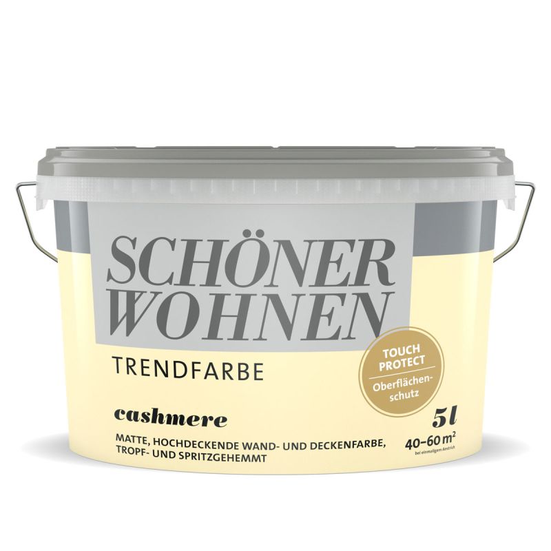 Schöner Wohnen Farbe  Wandfarbe Trendfarbe cashmere 5 Liter