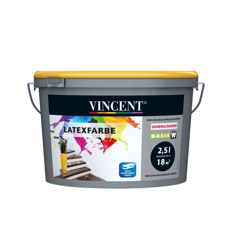 Vincent  WandfarbeLatexfarbe MIX IT! seidenglänzend 2,5 l