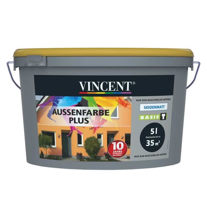 Vincent  Fassadenfarbe Außenfarbe Plus Mix It 5 l