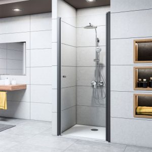Breuer Drehtür Elana 6 für Nische Anschlag rechts schwarz matt Terrazzo 1000 mm Breuer Drehtür Elana 6 für Nische Anschlag rechts schwarz matt Terrazzo 1000 mm