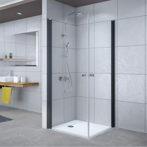 Breuer Drehtür Avanta mit Festteil für Nische Anschlag links alu chromeffekt Terrazzo 1000 mm Breuer Drehtür Avanta mit Festteil für Nische Anschlag links alu chromeffekt Terrazzo 1000 mm