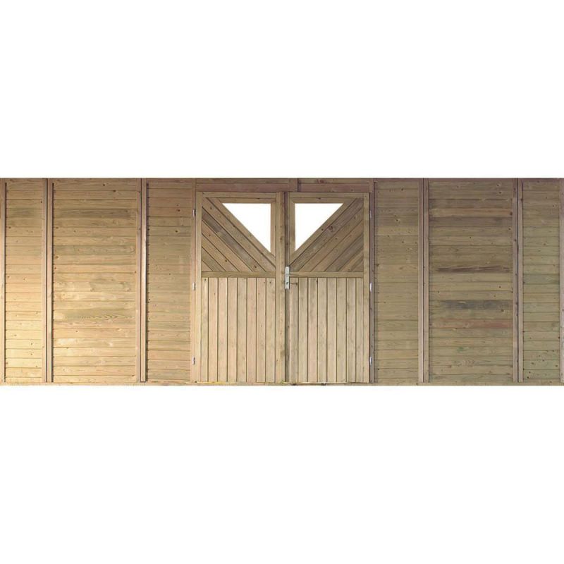 Karibu Front mit Doppeltür KDI Höhe 200 cm Breite 540 cm