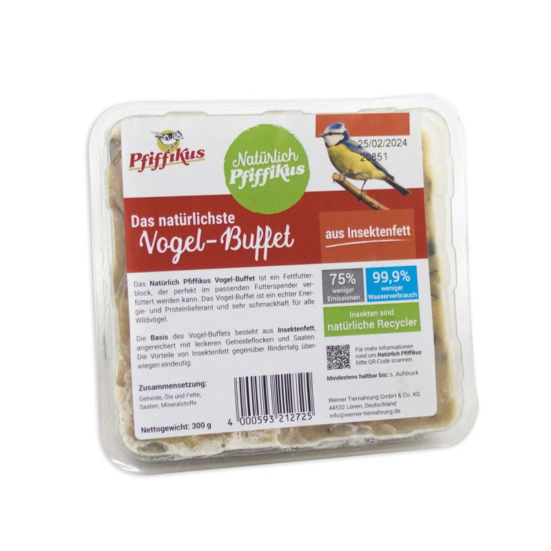 Pfiffikus  Natürlich Vogelbuffet 0,3 kg mit Insekten