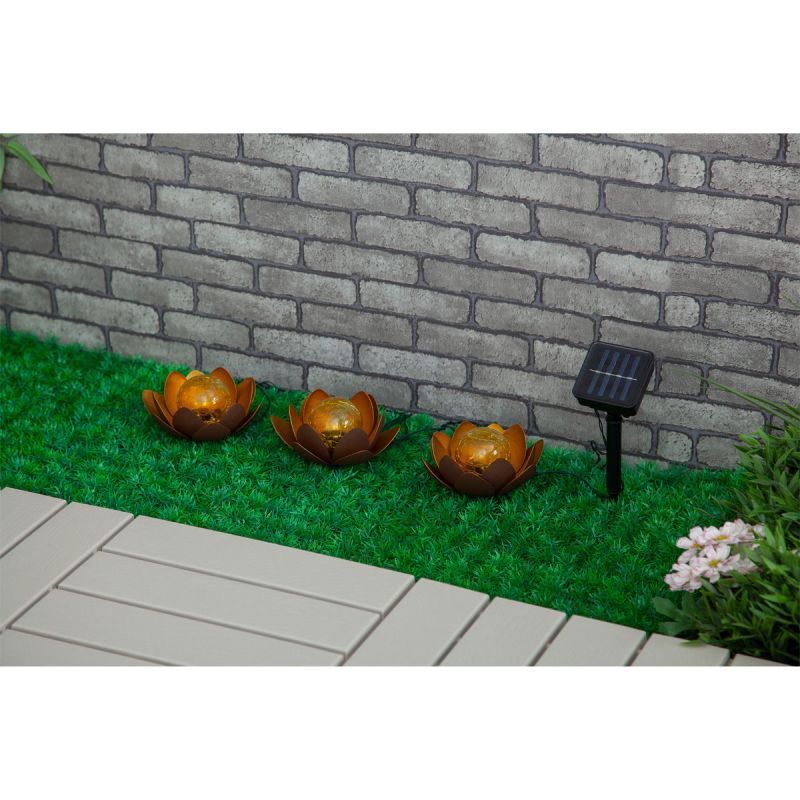 Flector Garten LED Solar Dekoleuchte Lotus 15 cm