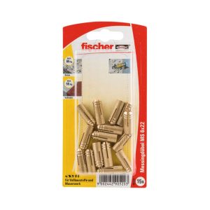 Fischer Messingdübel MS 6 x 22 mm 15 Stück Fischer Messingdübel MS 6 x 22 mm 15 Stück