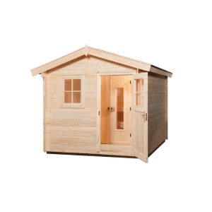 Weka  Massivholzsauna 536 HT Größe 1 OS 45 mm mit Saunaofen 7,5 kW