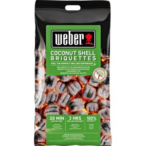 Weber Kokosnussschalen-Holzkohle-Briketts 8 kg Weber Kokosnussschalen-Holzkohle-Briketts 8 kg
