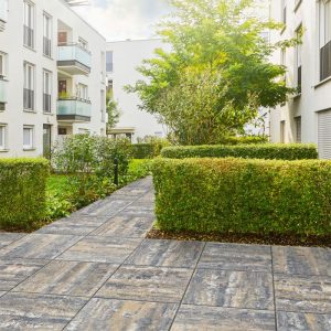 Terrassenplatte No 1 Bagattini Ellenica anthrazit-braun meliert 48 x 48 x 3,2 cm Terrassenplatte No 1 Bagattini Ellenica anthrazit-braun meliert 48 x 48 x 3,2 cm