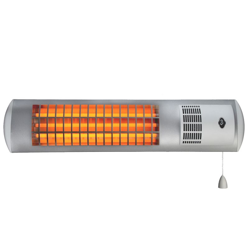 Ximax Infrarotheizung Infrarotstrahler mit Ventilator 175 x 700 mm 1800 Watt Weiß