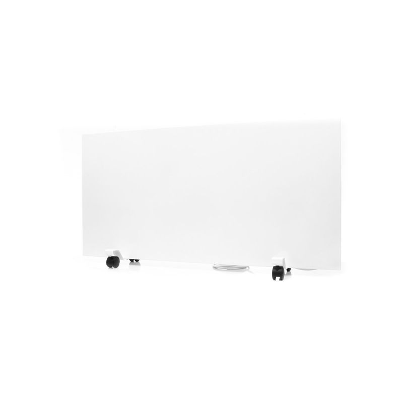 Ximax Infrarotheizung mobile Heizung inkl Rollen und Raumthermostat 500 x 1000 mm 750 Watt Weiß