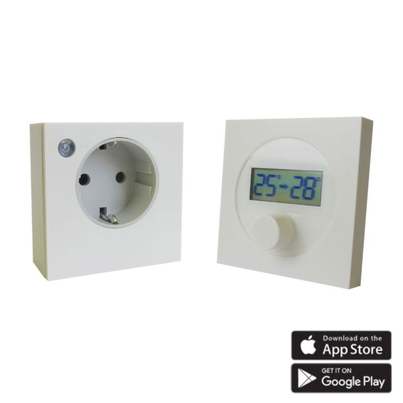 Ximax Heizkörper Zubehör Funk-Thermostat Steckdosen-Set für Infrarotheizungen Weiß