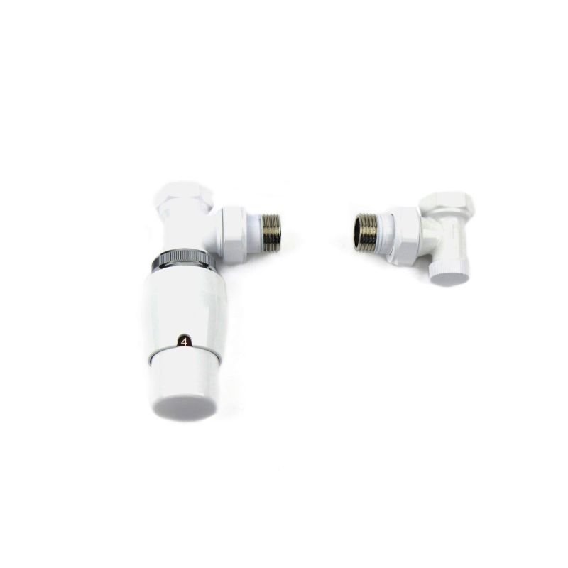 Ximax Heizkörper Zubehör Thermostatset Elegant Durchgangs-Ausführung 16 mm Weiß