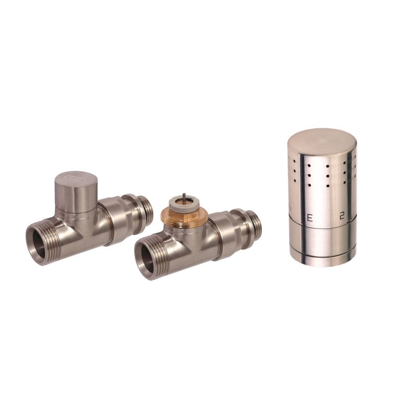 Ximax  Heizkörper Zubehör Thermostatset Typ SX Durchgangs-Ausführung 15 mm Edelstahl