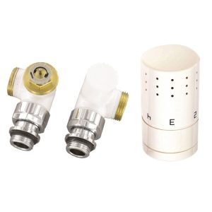 Ximax  Heizkörper Zubehör Thermostatset Winkelform Typ SX Winkeleck 15 mm Weiß
