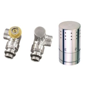 Ximax  Heizkörper Zubehör Thermostatset Winkelform Typ SX Winkeleck 15 mm Chrom