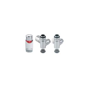 Ximax  Heizkörper Zubehör Thermostatset für Mischbetrieb Eck-Ausführung 15 mm Weiß