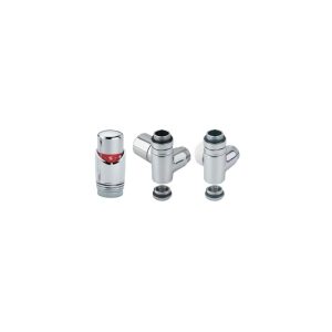 Ximax  Heizkörper Zubehör Thermostatset für Mischbetrieb Eck-Ausführung 16 mm Chrom