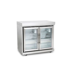 Edelstahl-Erweiterungsmodul mit Doppelkühlschrank Edelstahl-Erweiterungsmodul mit Doppelkühlschrank