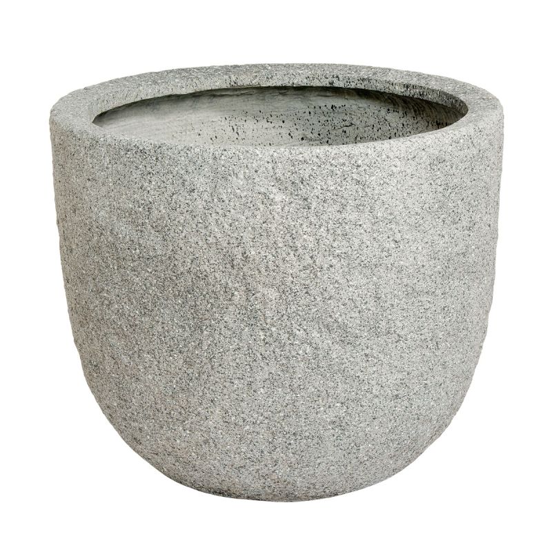 Haveson Fibreclaykübel Durchmesser 25 x 21 cm Natursteinoptik