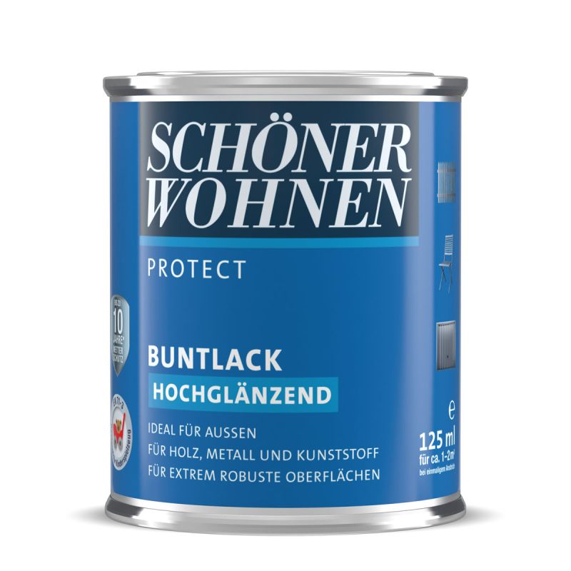 Schöner Wohnen Farbe Buntlack Protect Cremeweiß hochglänzend 125 ml