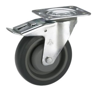 Dörner + Helmer Transportgeräte-Lenkrolle mit TPE-Lauffläche Fadenschutz und Totalfeststeller 100 x 32 mm Dörner + Helmer Transportgeräte-Lenkrolle mit TPE-Lauffläche Fadenschutz und Totalfeststeller 100 x 32 mm