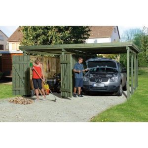 Weka Carport 607 inklusive Geräteraum 512 x 602 x 233 cm Weka Carport 607 inklusive Geräteraum 512 x 602 x 233 cm