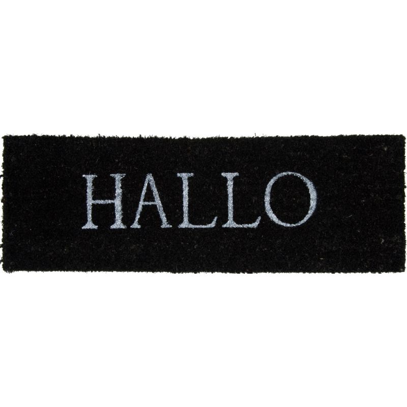 Kokosmatte Hallo 26 x 75 cm schwarz