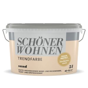 Schöner Wohnen Farbe Wandfarbe Trendfarbe sand 5 Liter Schöner Wohnen Farbe Wandfarbe Trendfarbe sand 5 Liter