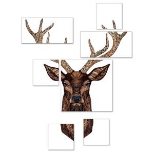 Canvas-Art SET Hirsch 7-Teile