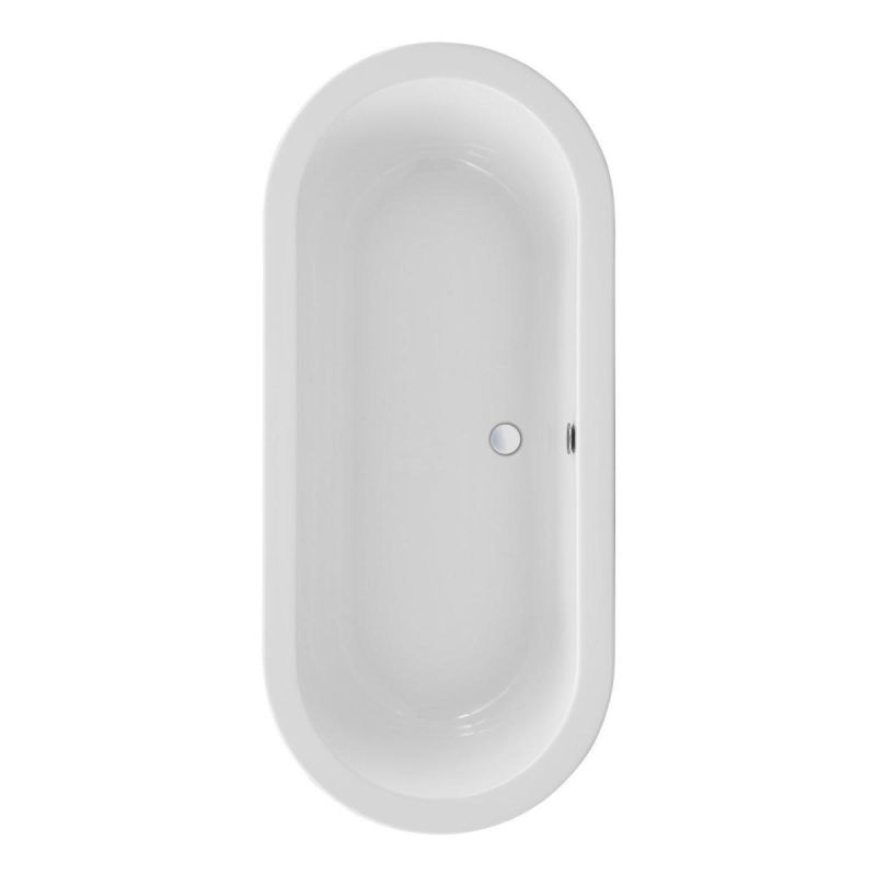Ottofond Freistehende Badewanne Flora 1800 x 800 x 60 mm weiß