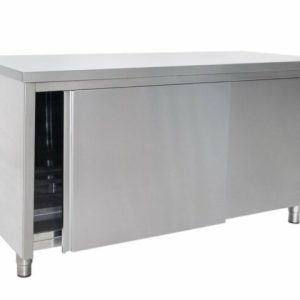 SARO Edelstahlschrank Schiebetür, 600 mm Tiefe, Breite 1600mm SARO Edelstahlschrank Schiebetür, 600 mm Tiefe, Breite 1600mm