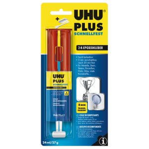 UHU Zwei-Komponenten-Klebstoff plus schnellfest Doppelkammerspritze 27 g UHU Zwei-Komponenten-Klebstoff plus schnellfest Doppelkammerspritze 27 g