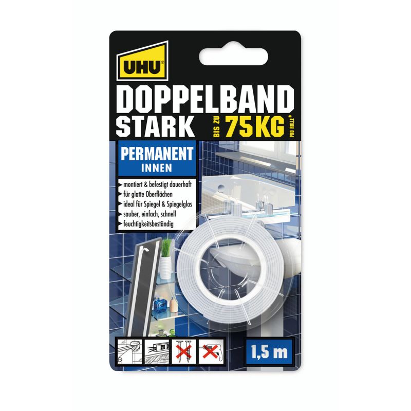 UHU  Doppelband stark 1,5 m x 19 mm