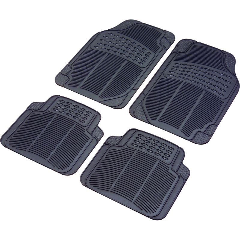 Cartrend Gummimatte zuschneidbar schwarz 4-teilig