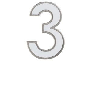 Alpertec Hausnummer 3 nachtleuchtend Edelstahl satiniert Alpertec Hausnummer 3 nachtleuchtend Edelstahl satiniert