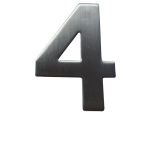 Alpertec Hausnummer 4 Edelstahl satiniert Alpertec Hausnummer 4 Edelstahl satiniert