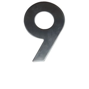 Alpertec Hausnummer 9 Edelstahl satiniert Alpertec Hausnummer 9 Edelstahl satiniert