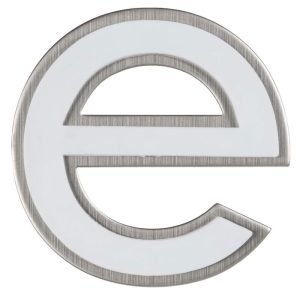 Alpertec Hausnummer e nachtleuchtend Edelstahl satiniert Alpertec Hausnummer e nachtleuchtend Edelstahl satiniert