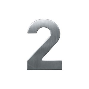 Alpertec Edelstahl-Hausnummer 2 satiniert Alpertec Edelstahl-Hausnummer 2 satiniert