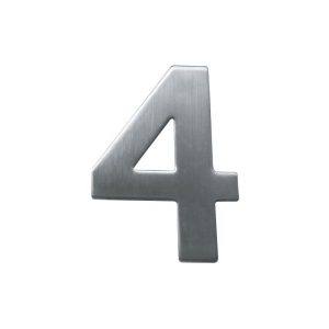 Alpertec Edelstahl-Hausnummer 4 satiniert Alpertec Edelstahl-Hausnummer 4 satiniert