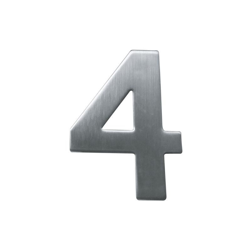 Alpertec Edelstahl-Hausnummer 4 satiniert