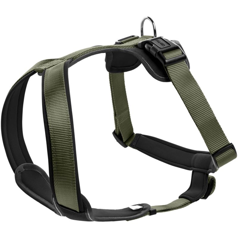 Hunter Geschirr Neopren oliv-schwarz Größe S