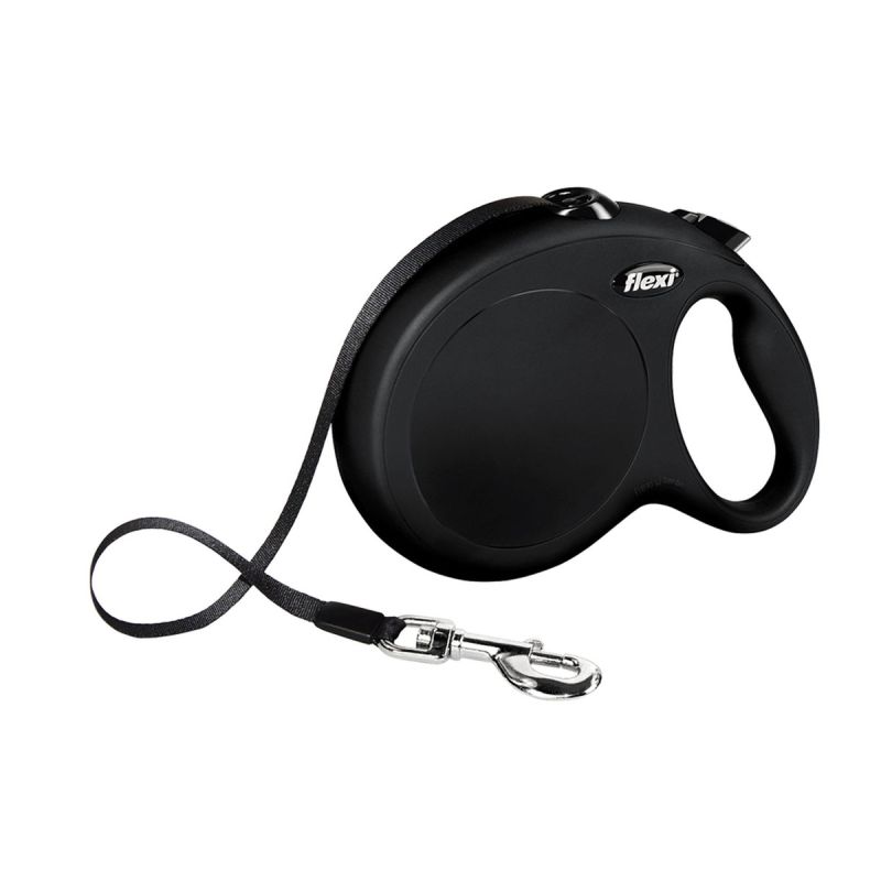 Flexi Gurt-Leine New Classic schwarz L 8m